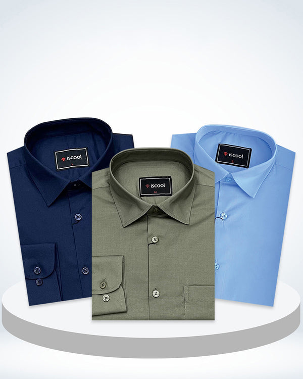 Spacial 3 Pcs Combo Formal Shirt