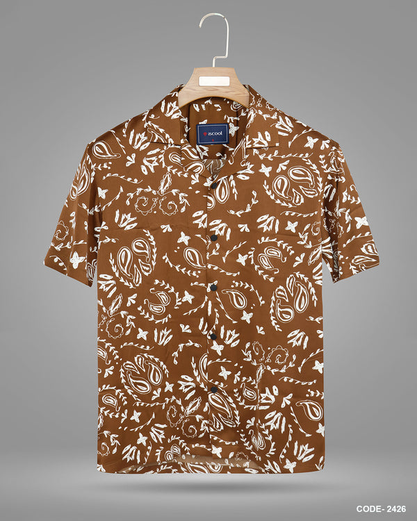 Cuban Collar Half Shirt