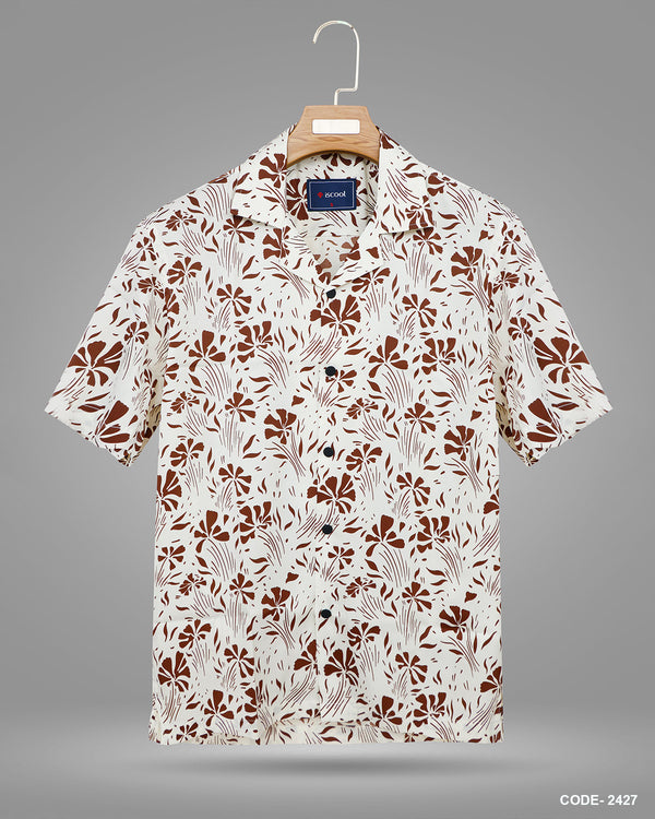 Cuban Collar Half Shirt