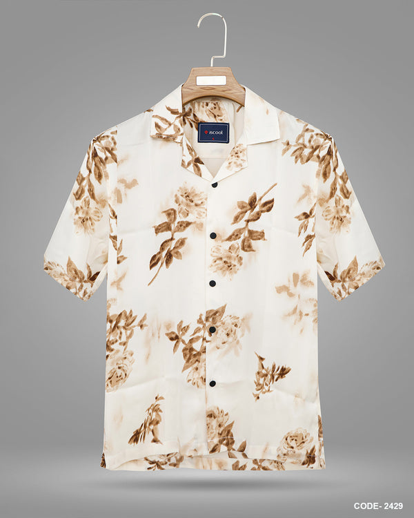 Cuban Collar Half Shirt