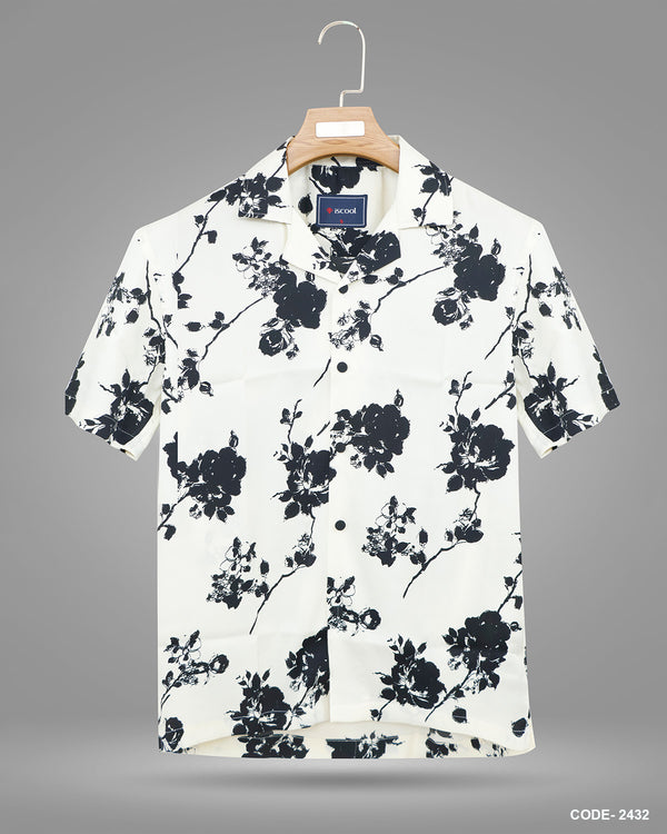 Cuban Collar Half Shirt