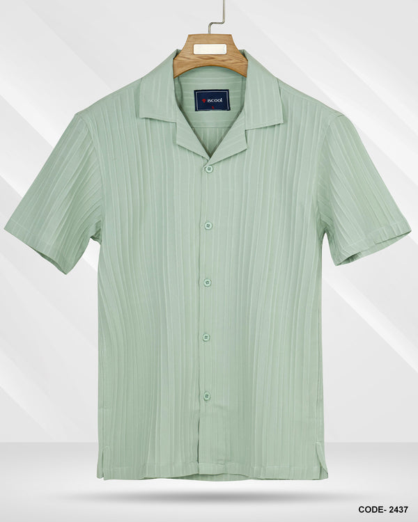 Cuban Collar Half Shirt
