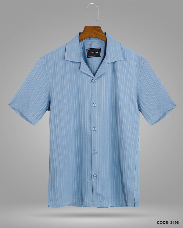 Cuban Collar Half Shirt