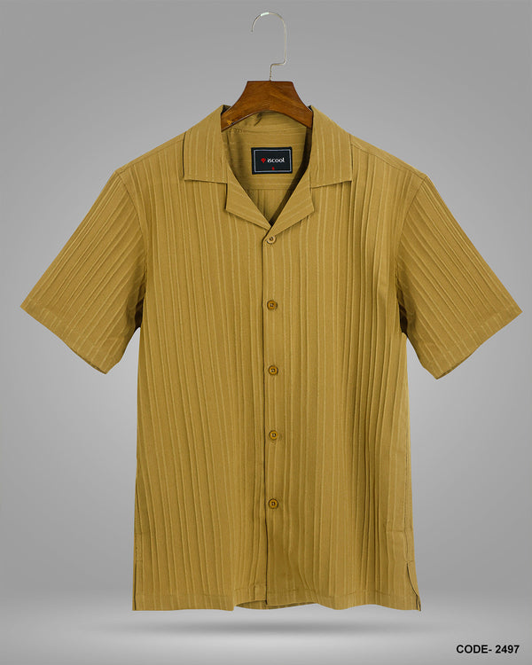 Cuban Collar Half Shirt