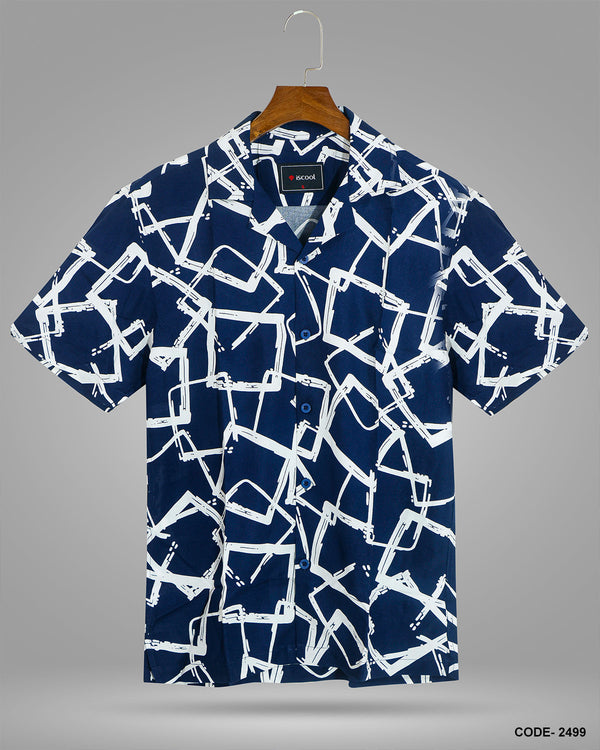 Cuban Collar Half Shirt