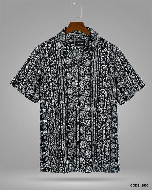Cuban Collar Half Shirt