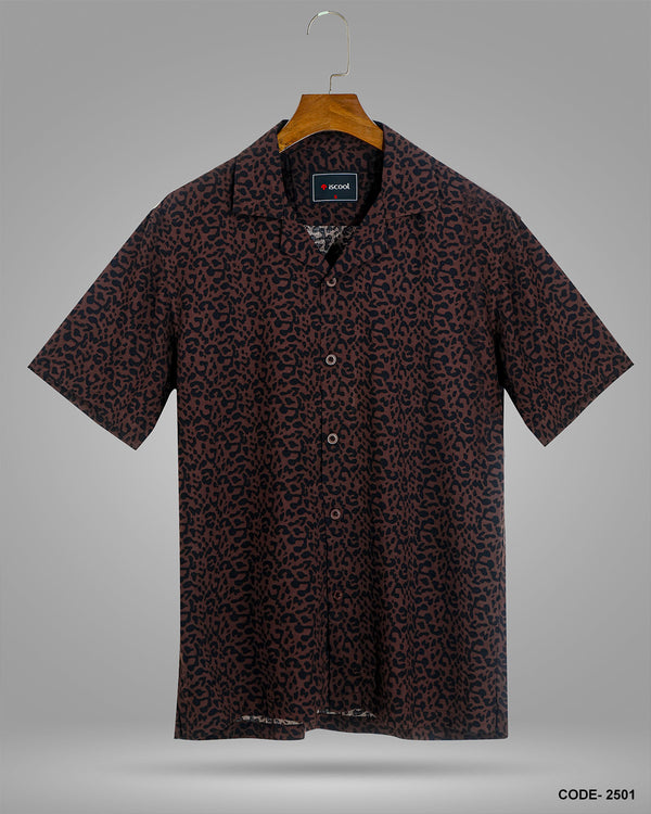 Cuban Collar Half Shirt