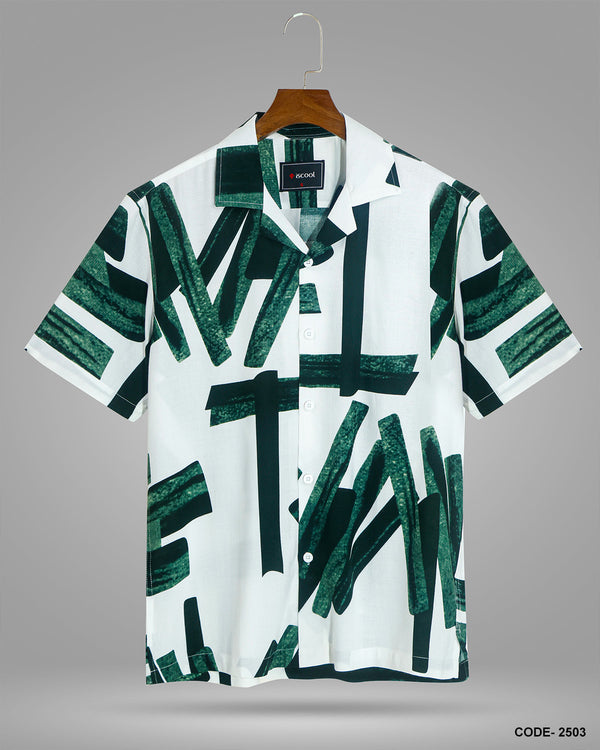 Cuban Collar Half Shirt