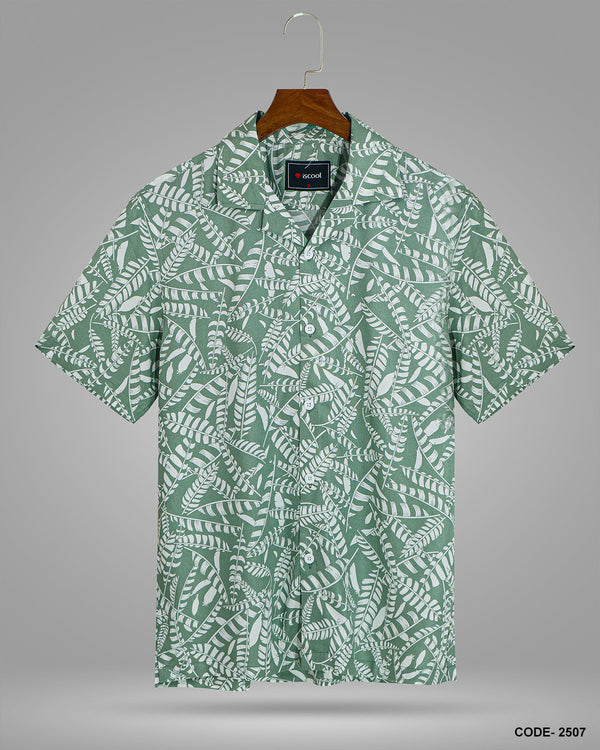 Cuban Collar Half Shirt