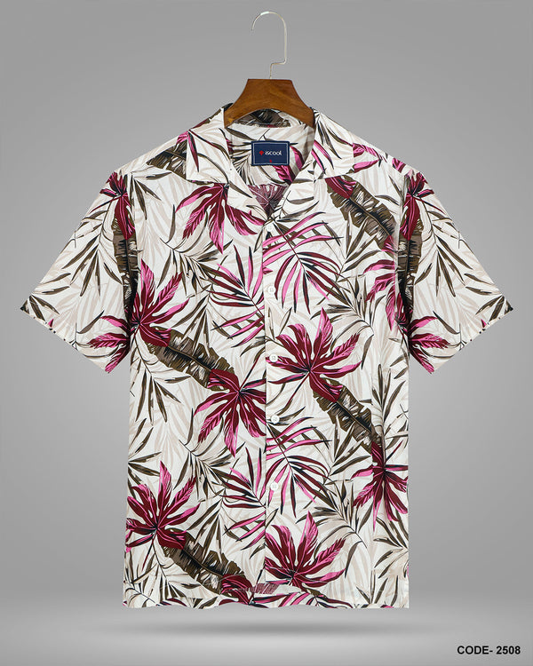 Cuban Collar Half Shirt