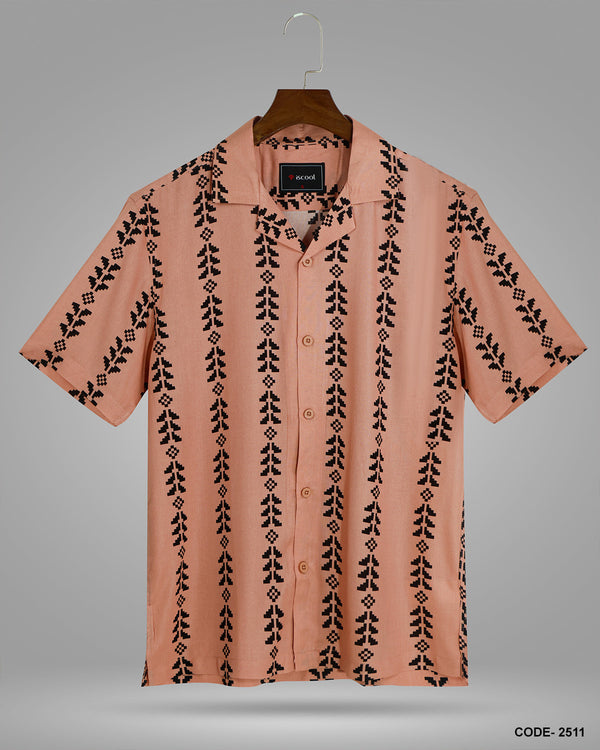 Cuban Collar Half Shirt