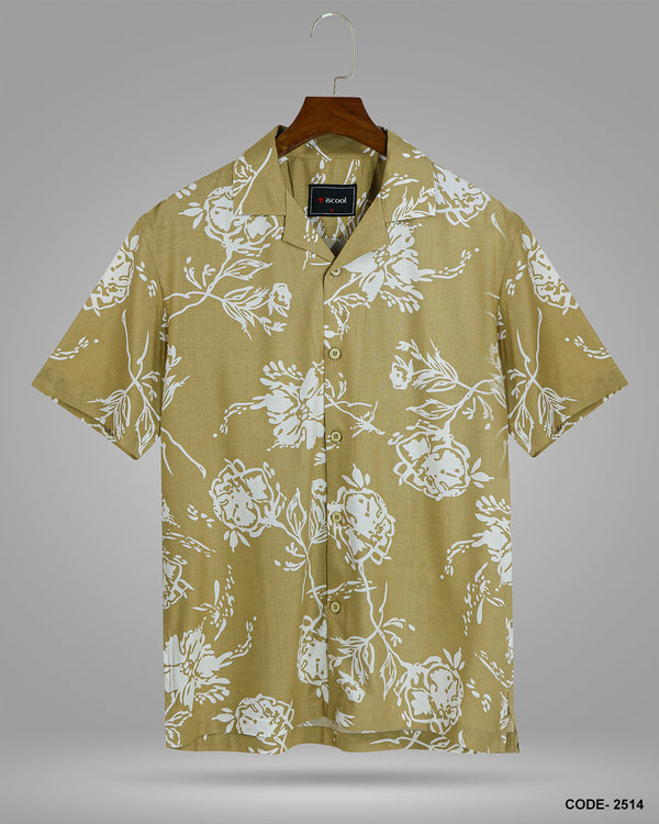 Cuban Collar Half Shirt