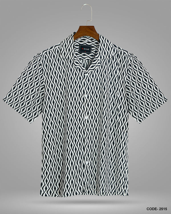 Cuban Collar Half Shirt