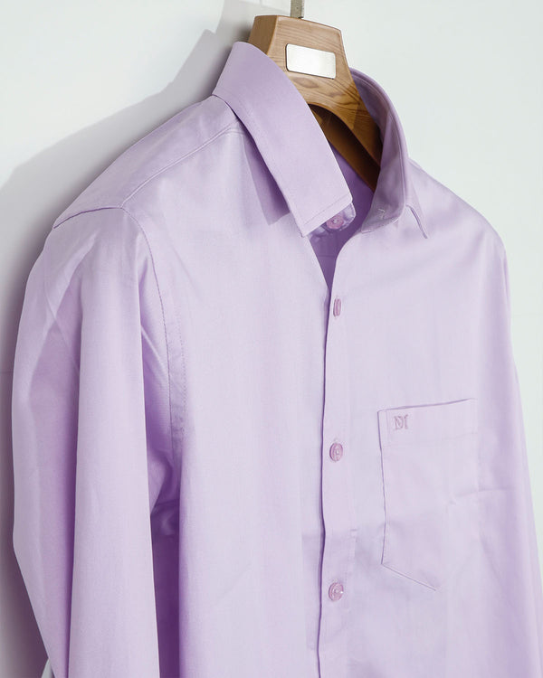 Luxury Shining Fabric Solid Formal Shirt- Purple