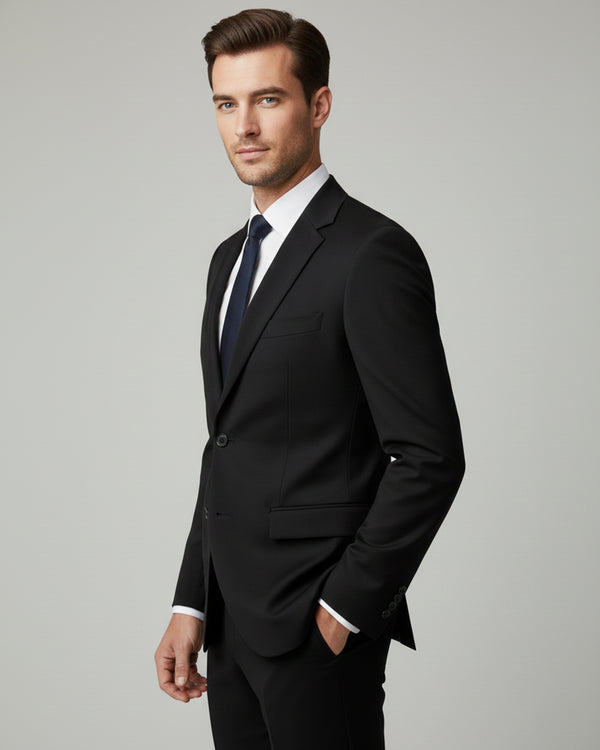 Men's Slim Fit Blazer- Black