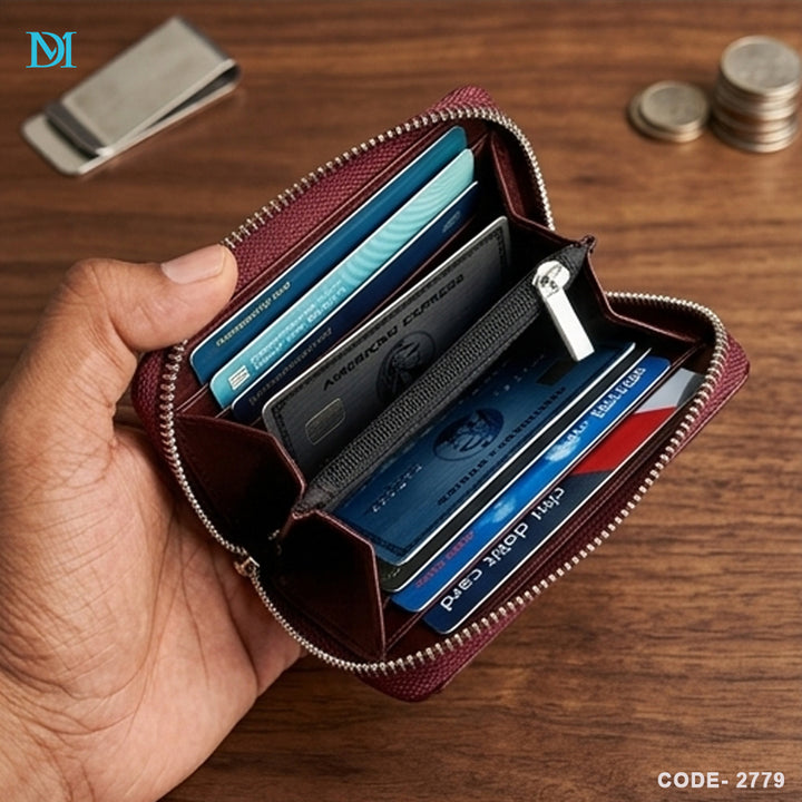 Zipper Mini Wallet - Black