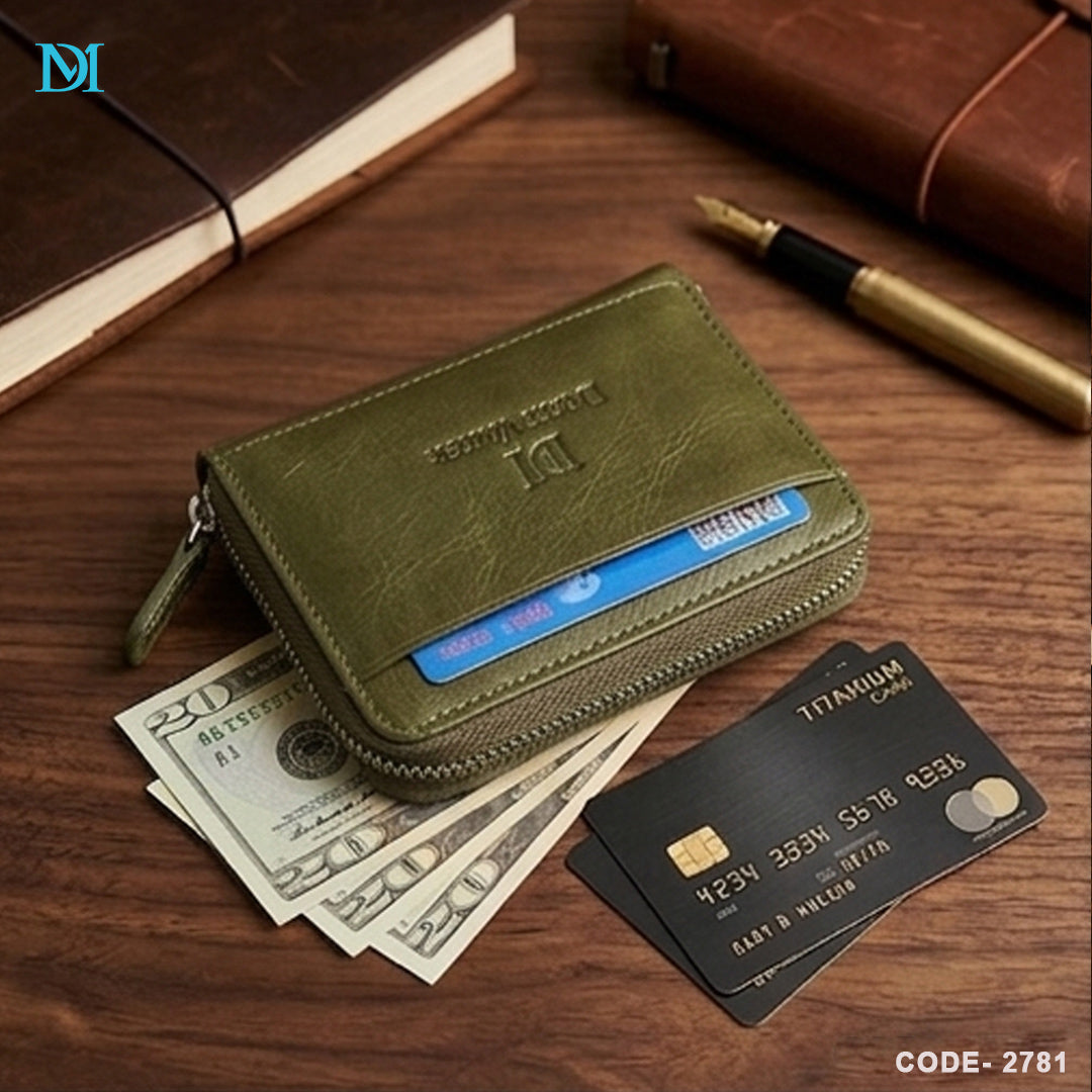 Zipper Mini Wallet - Olive
